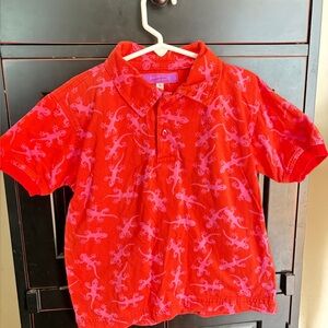 4U Babe cotton s/s polo shirt. Gecko print. Size 3